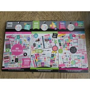 The Happy Planner Sticker Books LOT OF 3 New NWT Planner Stickers Happy Planner